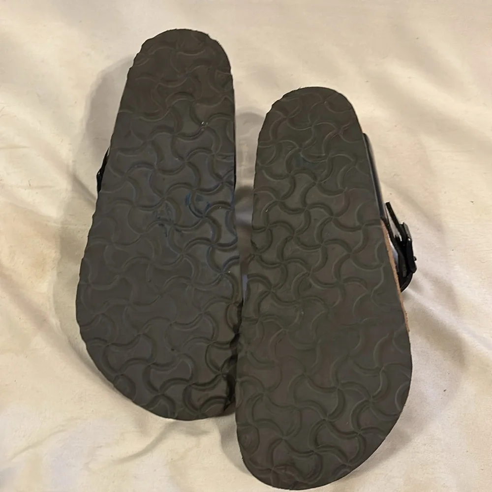 Birkenstock Gizeh Black Patent Leather Thong Sandals Size 36 - Picture 6 of 6